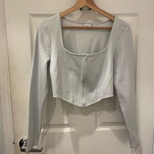 Aritzia Sunday Best Gray Long Sleeve Top - NWOT